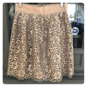 J. Crew Lace Overlay Skirt